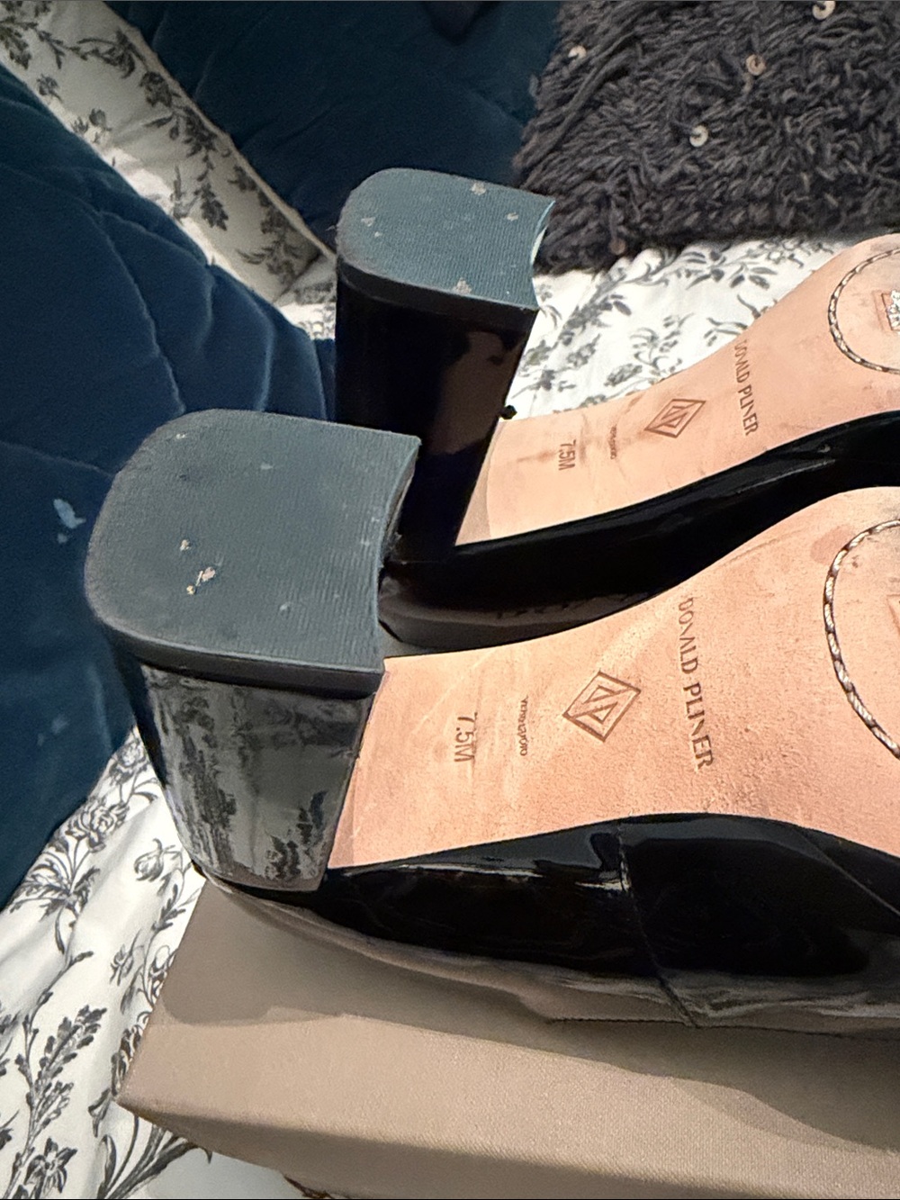 Donald J. Pliner Black Patent Mary Jane Platform Heels - Picture 8 of 8